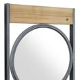 thumbnail image 4 of DecMode 11"W, 37"H Black Wall Mirror with Wood Accents, Set of 3, 4 of 8