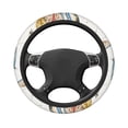 thumbnail image 6 of XMXT Multicolored Butterfly Hand Painted Steering Wheel Cover, Elastic Non-Slip Universal Fit Car Decor Accessories Protector for Auto SUV Trucks, 6 of 8