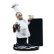 thumbnail image 1 of Figura de chef de resina con tablero de mensajes y bandeja decorativa, modelo coleccionable, adorno artístico para encimera., 1 of 9