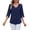 Green, variant on Womens Tops Short Sleeve 2025 Chiffon Shirt Mid Sleeved V Neck Pleated Ruffled Loose Top Mid Sleeved V Neck Top Fashion Clothes Blouses Dressy Casual Women