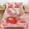 thumbnail image 6 of Easter Bunnies Rabbits Duvet Cover Set King Size for Bedroom Decoration Print Bedding Set Comforter Cover Decorative Microfiber with 2 Pillow Sham Multicolor, 6 of 6