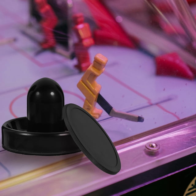 Mobutofu 1 Set Plastic Ice Hockey Puck And Paddles Black ABS For Competitive Matches