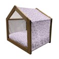 thumbnail image 2 of Lilac Pet House, Burgeoning Spring Meadow Theme with Flowery Twigs Prosper Budding Season Flourish, Outdoor & Indoor Portable Dog Kennel with Pillow and Cover, 5 Sizes, Multicolor, by Ambesonne, 2 of 5
