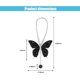 thumbnail image 2 of Diamond Car Hanging Accessories,crystal Car Rear View Mirror Pendant Car Accessories,hanging Ornaments Pendant Decoration Suitable For All Cars(black, 2 of 4