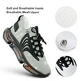 thumbnail image 4 of Grey Leaves Pattern Walking Shoes for Men Woman Lightweight Tennis Fashion Elastic Sports Shoes Cushion Basketball Shoes, 4 of 8
