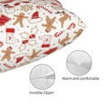 thumbnail image 3 of Fuzoiu Gingerbread Holiday Sweets Print Pillow Case with Hidden Zipper,Pillow Covers,Soft and Comfortable Pillowcase-20"x30", 3 of 6