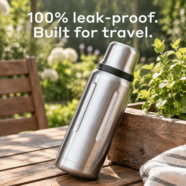 Matte 26 Ounces Stainless Steel Steel Travel Thermo Flask Hot Cold ...