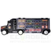 Toy Truck Super Mega Extra Large Tractor Trailer Car Collection Case Carrier Transport Toy Truck For Kids Includes 12 Cars 1 Small Tractor Trailer & 6 More Accessories