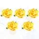 thumbnail image 2 of EeaseMX 5 broches de flores de tela de 10 cm para novia, con forma de rosa realista, para el pelo, para vestido de boda (amarillo), 2 of 8