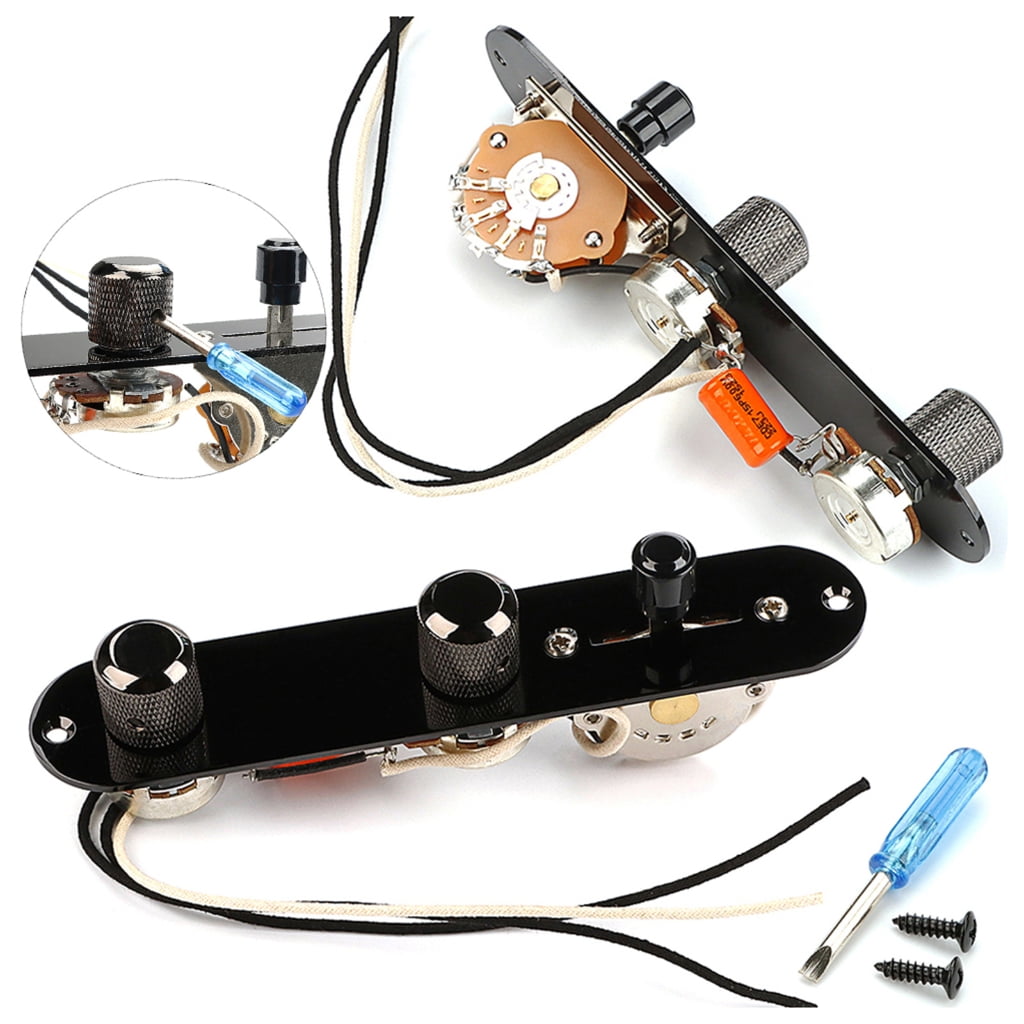 3 Way Guitar Control Plate Assembly Wire Loaded Prewired Guitar Switches Control Plate Musical Instrument Accessories