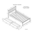 thumbnail image 5 of Seetaras Twin Size Bed Frame with 2 Storage Drawers,Wood Simple Hollow Headboard Platform Bed Storage Bed, No Box Spring Needed, Wood Slats Support, 5 of 9