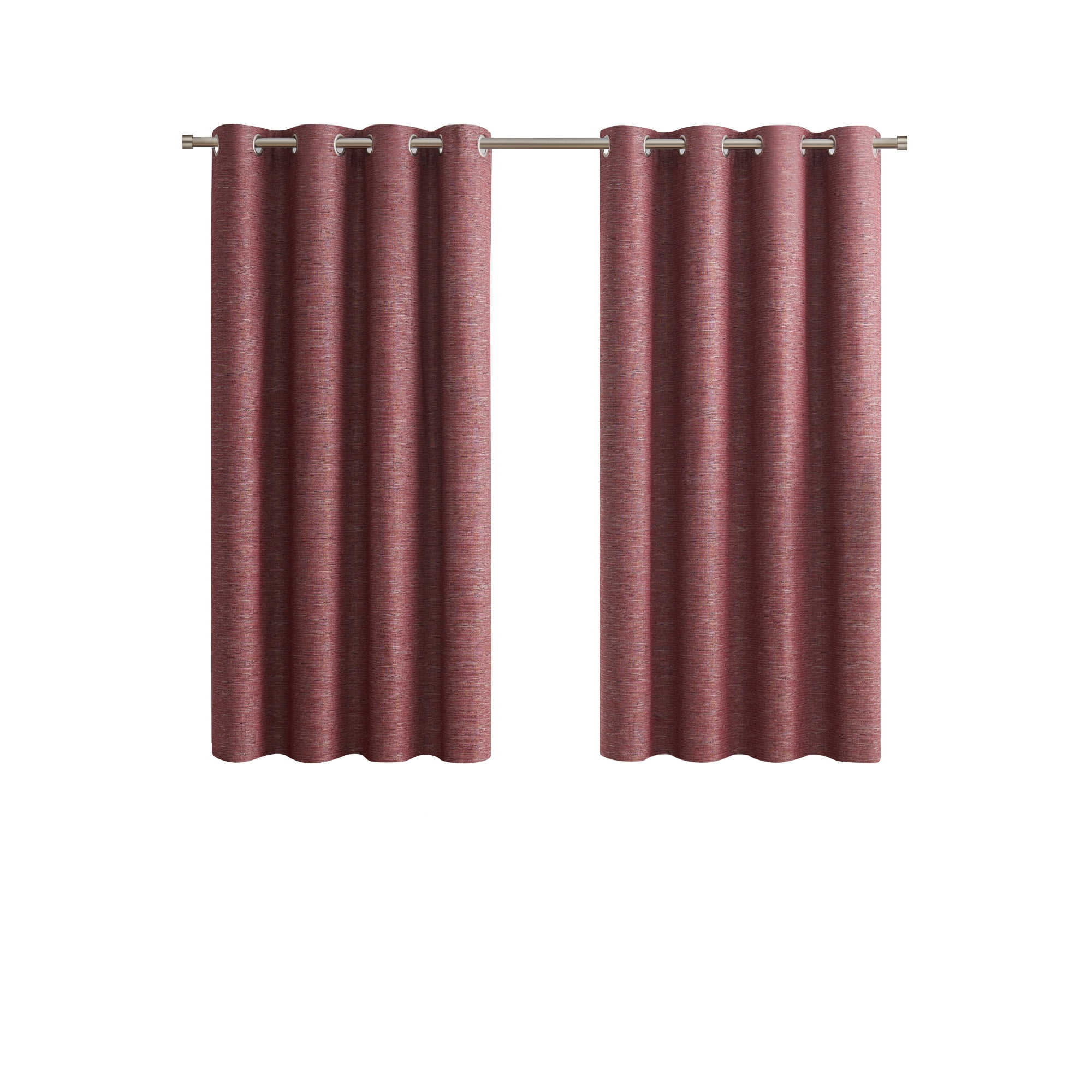 Eclipse Auden Traditional Red Grommet Blackout Single Curtain Panel, 52" x 63"