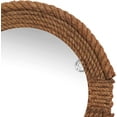 thumbnail image 3 of Hind Handicrafts Round Wrapped Rope Wall Mirror - Maritime Accentuated - Rustic Accent Mirror For Bathroom, Entry, Dining Room, & Living Room (18" x 18", Rope - 4), 3 of 4
