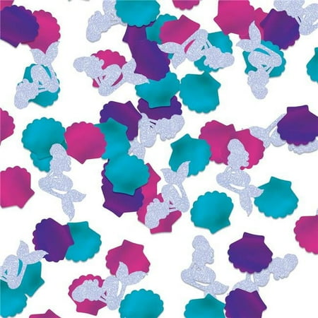 Beistle Mermaid Deluxe Sparkle Confetti - Multicolor - Pack of 12