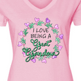 thumbnail image 4 of Inktastic I Love Being a Great Grandma- Circle of Hearts Women's V-Neck T-Shirt, 4 of 5