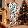 thumbnail image 2 of Lorytime Matching Pajamas for Couples Valentines Heart Long Sleeve Crewneck Top with Pockets and Bottom Men Sleepwear, 2 of 8