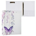 thumbnail image 3 of Butterflies Flowers Floral 3 Ring Binders 1.5 inch Hardcover File Folders with Interior Pockets A4 Size Organizer for School Office Hospital Set of 2, 3 of 8