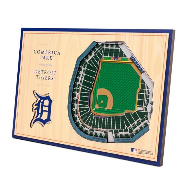 YouTheFan 8491010 MLB Detroit Tigers 3D StadiumViews Desktop Display - Comerica Park