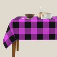 thumbnail image 3 of Wukai Purple Black Buffalo Plaid Waterproof Tablecloth for Kitchen Dining, Fits Square Tables for 2-4 Seats -60"x60", 3 of 7