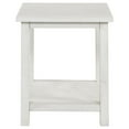 thumbnail image 3 of Ayne Side End Table, 1 Bottom Shelf, White Wood Frame, Square 20 Inch, 3 of 5