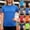 Blue, variant on Womens Athletic Tops Workout T Shirts Casual Short Sleeve Tee Basic Crewneck Summer Activewear Running Relaxed Fit Clothing
