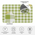 thumbnail image 3 of Green Plaid Door Mat Indoor Outdoor,Gradient Geometric Buffalo White Checkered Non Slip Welcome Mat with Rubber Backing,Absorbent Fabric Front Door Mats Entryway Rug for Home Patio Entrance 20"x31.5", 3 of 9