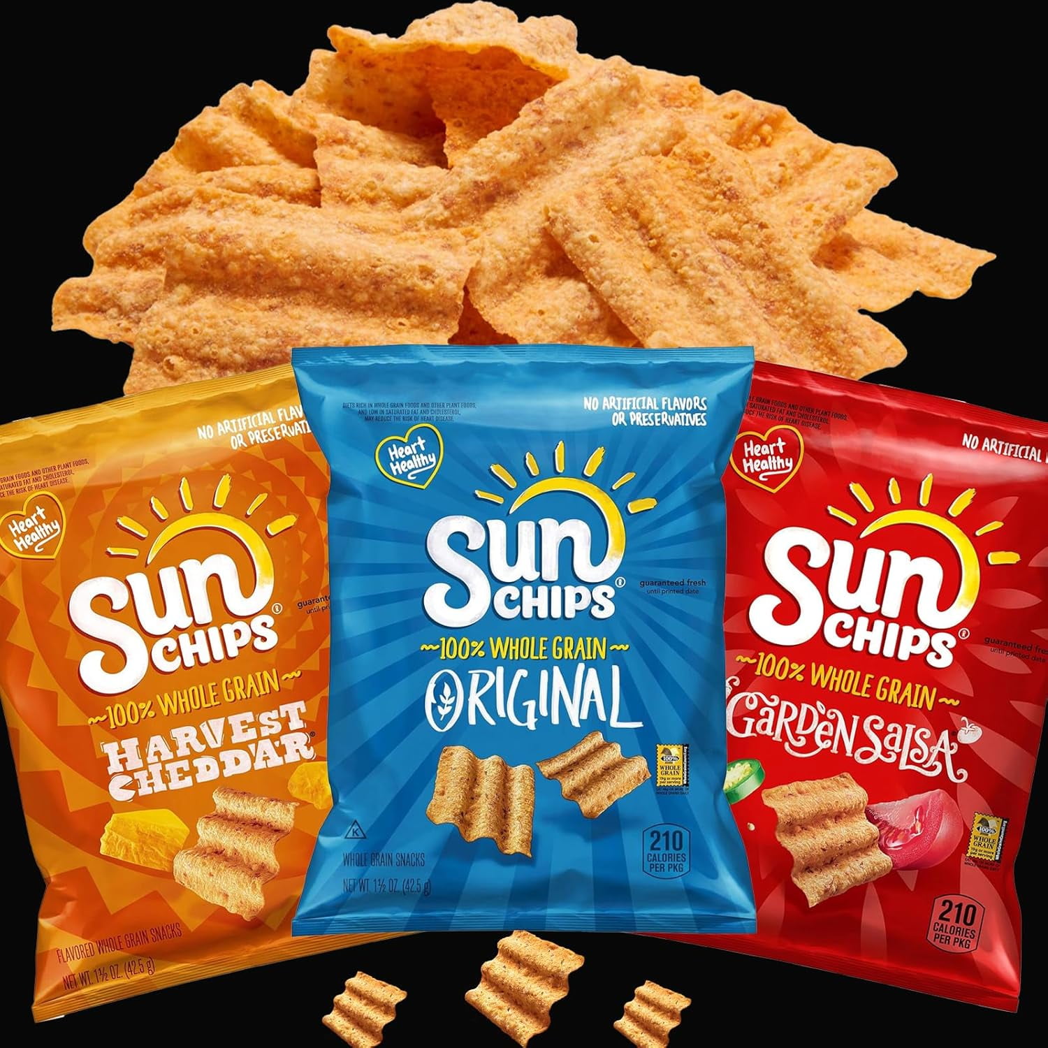 SunChips Multigrain Snacks, Variety Pack, 1.5 oz (Pack of 12) Bundled by Shoppyway