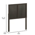 thumbnail image 4 of Flash Furniture Oliver Twin Wooden Four Panel Adjustable Headboard 38"W x 0.75"D x 41" - 51"H Dark, 4 of 9