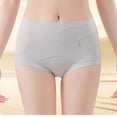 thumbnail image 2 of Yyeselk Womens Tummy Control Underwear Mid Rise Slim Fit Stretch Textured Planties Shapewear Gray M, 2 of 6