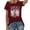 Brick Red, variant on Womens Tops Trendy Country Music Shirt Fortennessee Graphic Tshirts Western Short Sleeve Tee Tops Under $5