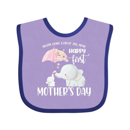 

Inktastic Girl Floral Mother s Day - You Are Doing a Great Job Mom Gift Baby Girl Bib