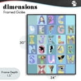thumbnail image 4 of Stupell Industries Contemporary Animal Alphabet in Blue Black Framed Giclee Art, 24 x 30, by Carla Daly, 4 of 8