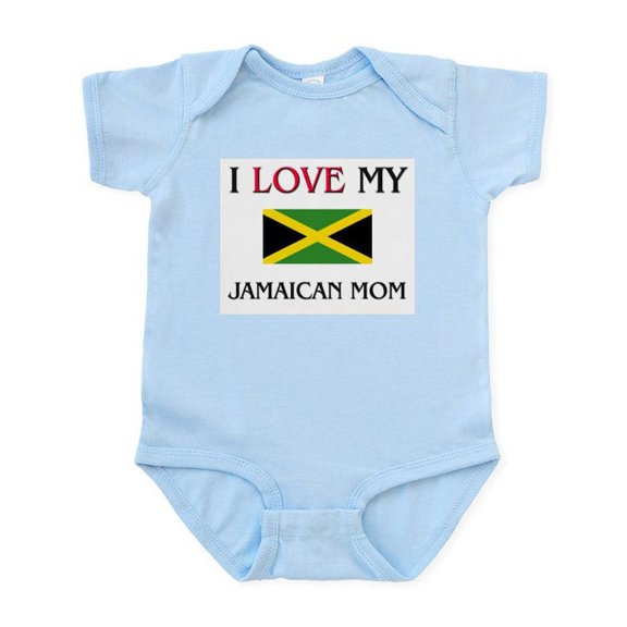 CafePress - I Love My Jamaican Mom Infant Bodysuit - Baby Light Bodysuit, Size Newborn - 24 Months