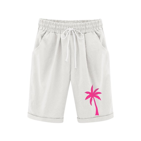 PRfgtbd Girls Shorts Summer Knee-Length Long Shorts Kids Girls Bermuda Shorts Elastic Waist Casual Beach Pants With Pockets Bottoms 9-10 Years