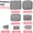 Grey -2pcs, variant on Grusce 7Pcs Travel Luggage Organizers Set Lightweight Suitcase Organiser Space Saving Packing Cubes Multipurpose Luggage Storage Bag Packing Cubes for Travel Vacation Camping Business Outing