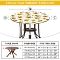 thumbnail image 2 of Sunflower Round Fitted Tablecloth with Elastic Edge Summer Floral Outdoor Tablecloth Waterproof Table Cover for Picnic Dinner Party Decor Fits 36-40" Diameter Round Tables, 2 of 6