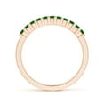 thumbnail image 2 of Angara Natural 0.39 Ct. Emerald Non Eternity Wedding Band in 14K Rose Gold for Women (Ring Size: 3.5), 2 of 9