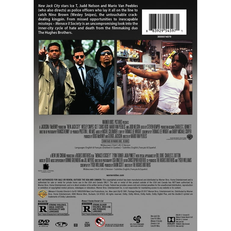 New Jack City / Menace II Society [DVD] - Walmart.com