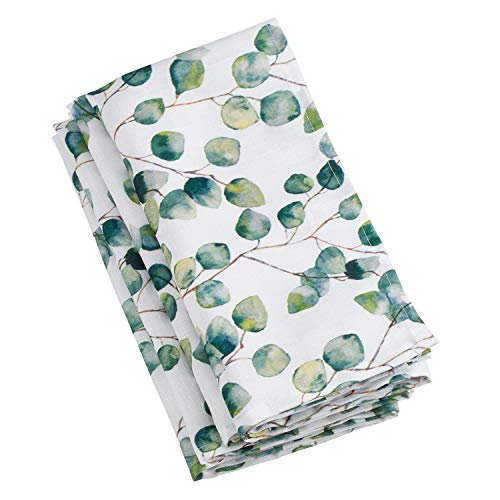 Fennco Styles Eucalipto Collection Eucalyptus Leaf 20 x 20 Inch Cloth