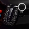 thumbnail image 3 of Key Fob Cover Compatible with Toyota Prius Camry Corolla CHR RAV4 Land Cruiser Highlander Avalon GT86 2017-2026 4 Button Keychain Case Holder Protector,Black, 3 of 9