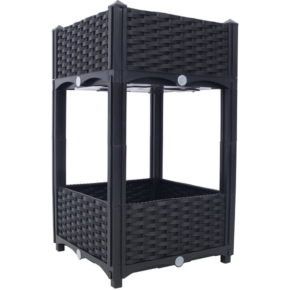 Planter Raised Beds, Elevated Planter Garden Box with Drainage Plug Raised Garden Beds for Vegetable/Flower/Herb Outdoor Standing Planter Beds Gardening Kit, Black Downloads: 0 P