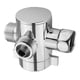 thumbnail image 1 of Durable Shower Water Divider Base Silver Arc Buckle Three Way Water Segregation 1PC, 1 of 5