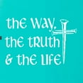 thumbnail image 5 of Wild Bobby The Way, The Truth & The Life Inspirational/Christian Women Racerback Tank Top, Tahiti Blue, Small, 5 of 5