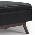 thumbnail image 4 of Trent Home Faux Air Leather Coffee Table Storage Ottoman in Midnight Black, 4 of 7