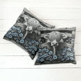 thumbnail image 6 of Ambesonne Rustic Throw Pillow Cover 2 Pack, Monochrome Farmhouse Cow, 20", Grey Black and Blue, 6 of 7