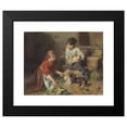 thumbnail image 2 of Felix Schlesinger 24x20 Black Modern Framed Museum Art Print Titled - Feeding the Rabbits, 2 of 5