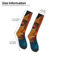 thumbnail image 3 of JUNZAN Fun Novelty Knee Warmer High Socks-Abstract Colorful Duality, 3 of 8