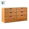 thumbnail image 3 of Declan 6-Drawer Solid Wood Dresser - Caramel, 3 of 15