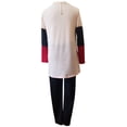 thumbnail image 2 of Little Girls 3 Pieces Girl Pant Set Long Sleeve Shirt Top Necklace Legging Pant Outfit Tight Red 4 (J21KS52), 2 of 2