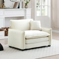 thumbnail image 2 of CoSoTower Comfortable Single Deep Seat Sofa with One Pillow, Suitable for Living Room and Bedroom, Club Multiple Occasions,Beige Corduroy, 2 of 9